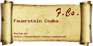 Feuerstein Csaba névjegykártya